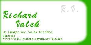 richard valek business card
